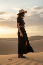 Flora | Chic Western Maxi Shirtdress for Women