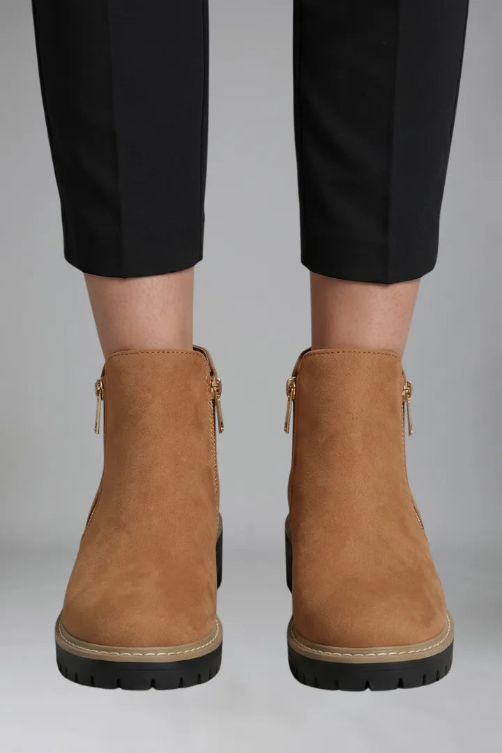 Orthopedic Suede Ankle Boots with Side Zip for Women image 10