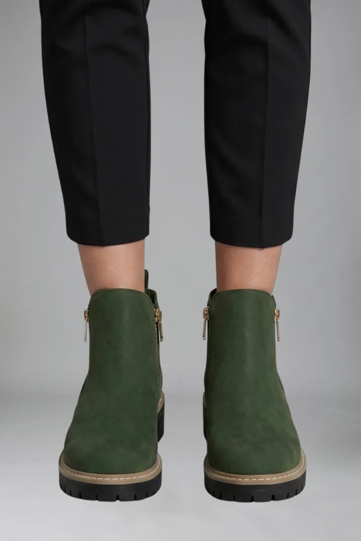 Orthopedic Suede Ankle Boots with Side Zip for Women image 11