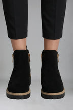 Orthopedic Suede Ankle Boots with Side Zip for Women image 9