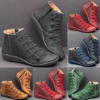 Women's Leather Lace-Up Ankle Boots with Comfort Sole image 15